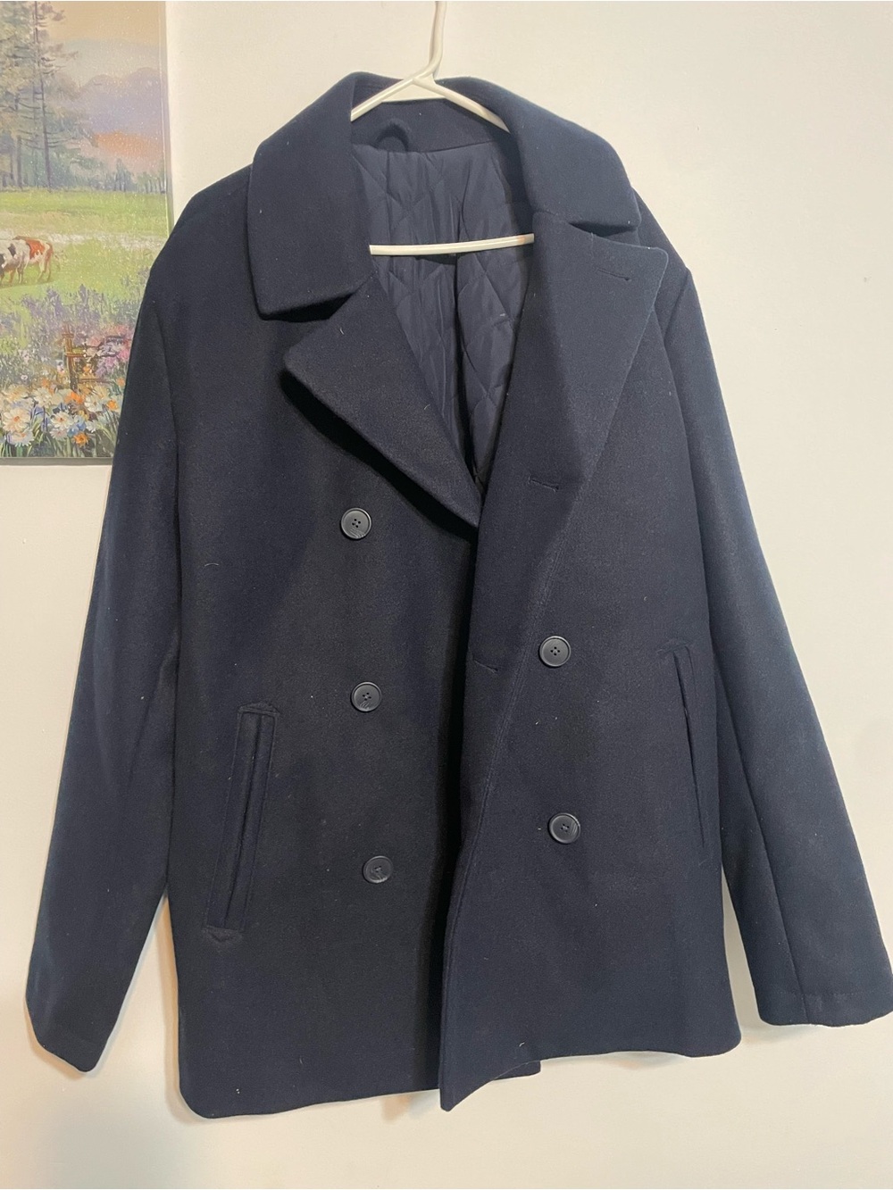 Old Navy Men's Double-Breasted Navy Peacoat size XL